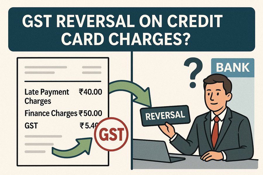 Should GST be reversed if banks reverse Late Payment & Finance Charges on Credit Cards?